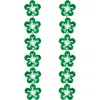 Eye Candy Los Angeles Leila Flower Drop Earrings In Green