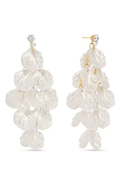 Eye Candy Los Angeles Leizu Shell Drop Earrings In Neutral