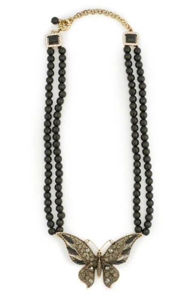 Eye Candy Los Angeles Lina Butterfly Necklace In Black