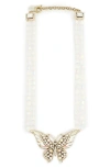 Eye Candy Los Angeles Lina Butterfly Necklace In White