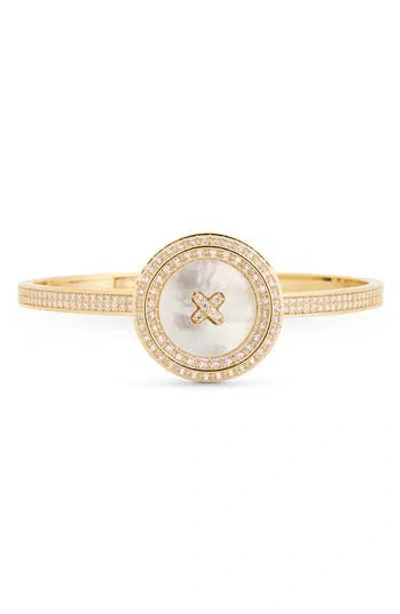 Eye Candy Los Angeles Lina Medallion Cuff Bracelet In Gold