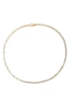 Eye Candy Los Angeles Lincoln Cubic Zirconia Tennis Necklace In White/gold