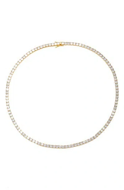 Eye Candy Los Angeles Lincoln Cubic Zirconia Tennis Necklace In Gold