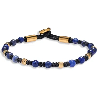 Eye Candy Los Angeles Logan Sodalite Beaded Bracelet In Blue