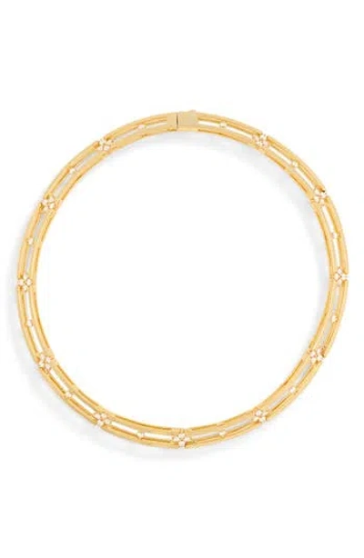 Eye Candy Los Angeles Lourdes Cz Collar Necklace In Gold