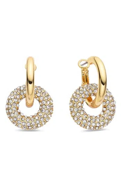 Eye Candy Los Angeles Lucie Cz Sparkle Drop Earrings In Gold