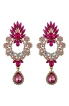 Eye Candy Los Angeles Lucie Drop Earrings In Pink