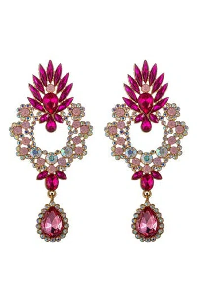 Eye Candy Los Angeles Lucie Drop Earrings In Multi