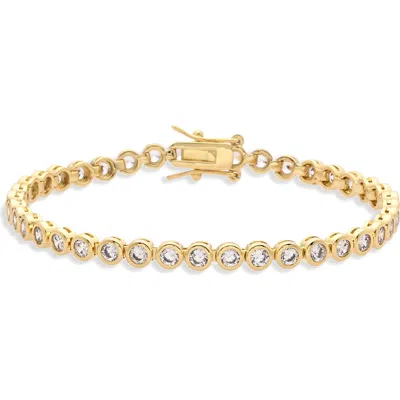 Eye Candy Los Angeles Lumire 18k Gold Plated Cubic Zirconia Line Bracelet