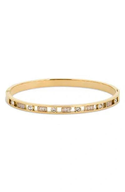Eye Candy Los Angeles Maria Cz Bangle Bracelet In Burgundy