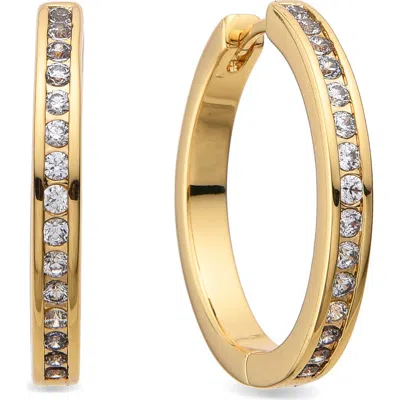 Eye Candy Los Angeles Marie Cz Hoop Earrings In Gold