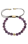 Eye Candy Los Angeles Martin Agate Slider Bracelet In Purple