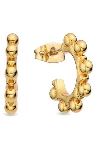 Eye Candy Los Angeles Maryam Beaded Hoop Earrings In Gold