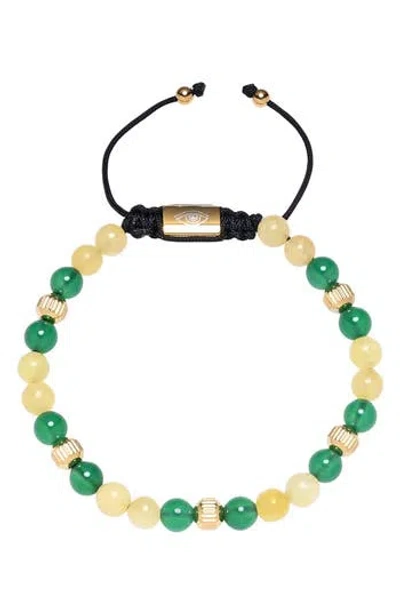 Eye Candy Los Angeles Mason Agate Beaded Bracelet In Multi