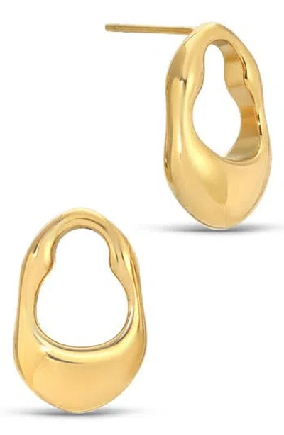 Eye Candy Los Angeles Maya Statement Stud Earrings In Gold