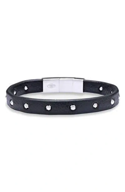 Eye Candy Los Angeles Midnight Studded Leather Bracelet In Black