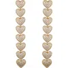 Eye Candy Los Angeles Mila Cubic Zirconia Heart Drop Earrings In Gold
