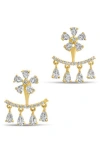 Eye Candy Los Angeles Milan Cubic Zirconia Drop Earrings In Gold