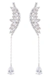 Eye Candy Los Angeles Mystical Cubic Zirconia Drop Earrings In Silver