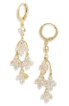 Eye Candy Los Angeles Nadine Cubic Zirconia Flower Drop Earrings