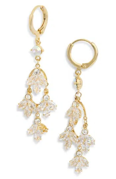Eye Candy Los Angeles Nadine Cubic Zirconia Flower Drop Earrings