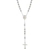 Eye Candy Los Angeles Nazareth Rosary Y-necklace In Silver