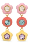 Eye Candy Los Angeles Nicole Cz Pop Drop Earrings In Gold