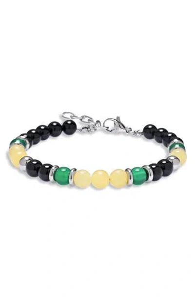 Eye Candy Los Angeles Niko Agate Beaded Bracelet In Multi