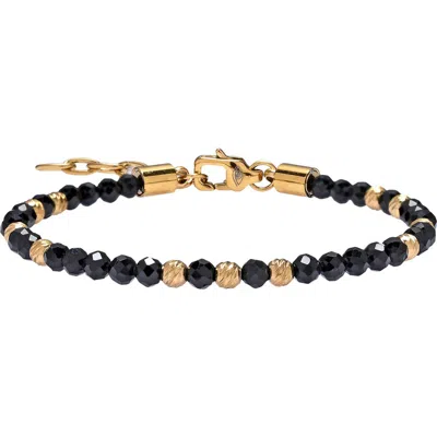 Eye Candy Los Angeles Noir Beaded Bracelet In Black
