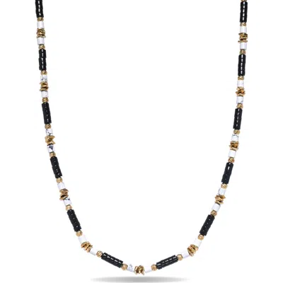 Eye Candy Los Angeles Oliver Agate Beaded Necklace In Multi