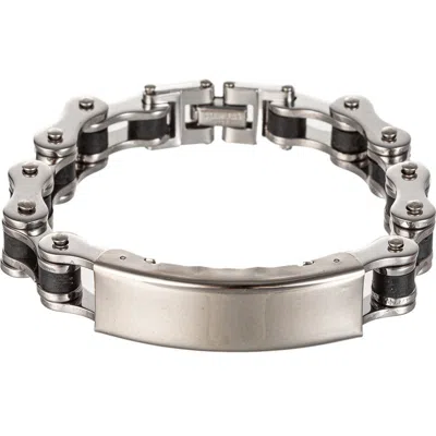 Eye Candy Los Angeles Owen Name Tag Bracelet In Metallic