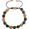 Eye Candy Los Angeles Pablow Agate Adjustable Bracelet In Gold