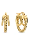 Eye Candy Los Angeles Pauline Triple Loop Hoop Earrings
