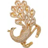 Eye Candy Los Angeles Peacock Tail Ring In Gold