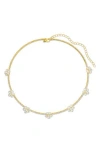 Eye Candy Los Angeles Penelope Cubic Zirconia Flower Necklace In Gold