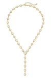 Eye Candy Los Angeles Princess Cubic Zirconia Heart Lariat Necklace In Gold