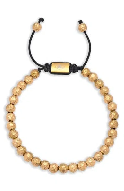 Eye Candy Los Angeles Rafael Beaded Slider Bracelet In Gold
