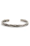 Eye Candy Los Angeles Ricardo Woven Cuff Bracelet In Silver
