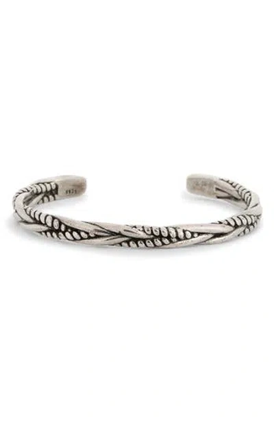 Eye Candy Los Angeles Ricardo Woven Cuff Bracelet In Silver