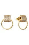 Eye Candy Los Angeles Roxanne Pavé Cubic Zirconia Doorknocker Earrings