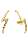 Eye Candy Los Angeles Sara Cz Double Bar Earrings