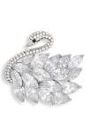Eye Candy Los Angeles Sasha Cubic Zirconia Swan Brooch
