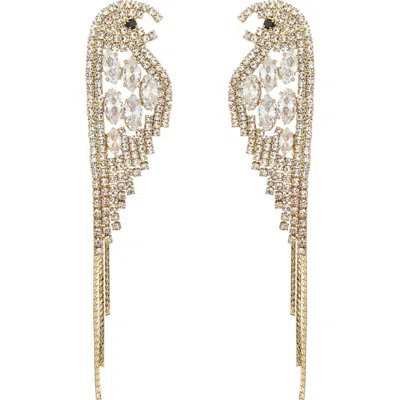 Eye Candy Los Angeles Scarlett Parakeet Drop Earrings In Gold