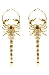Eye Candy Los Angeles Scorpion Drop Earrings In Gold