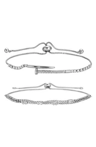 Eye Candy Los Angeles Set Of 2 Fury Cubic Zirconia Bracelets In Gold