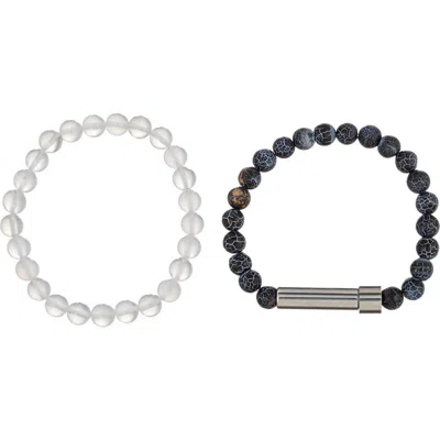 Eye Candy Los Angeles Set Of 2 Jean Bracelets In White