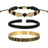 Eye Candy Los Angeles Set Of 3 Mario Panther Head Bracelets In Gold