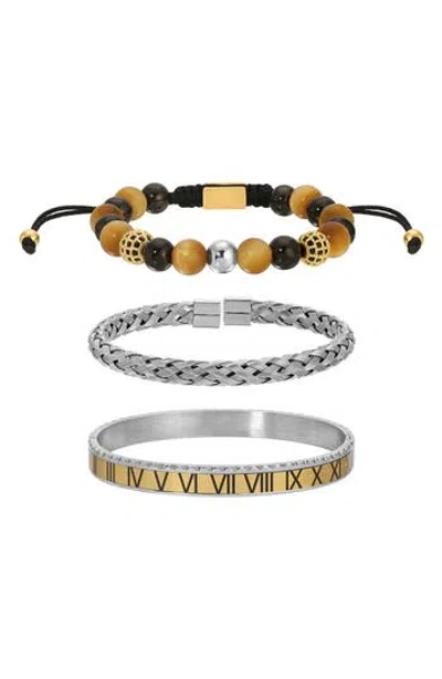 Eye Candy Los Angeles Set Of 3 Roman Bracelets In Multi