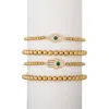 Eye Candy Los Angeles Set Of 4 Heena Evil Eye Hamsa Stretch Bracelets In Gold