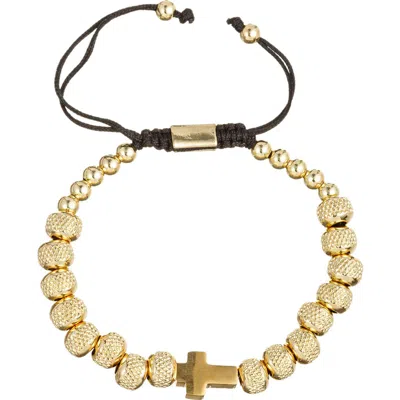 Eye Candy Los Angeles Sivan Beaded Ball Slide Bracelet In Metallic